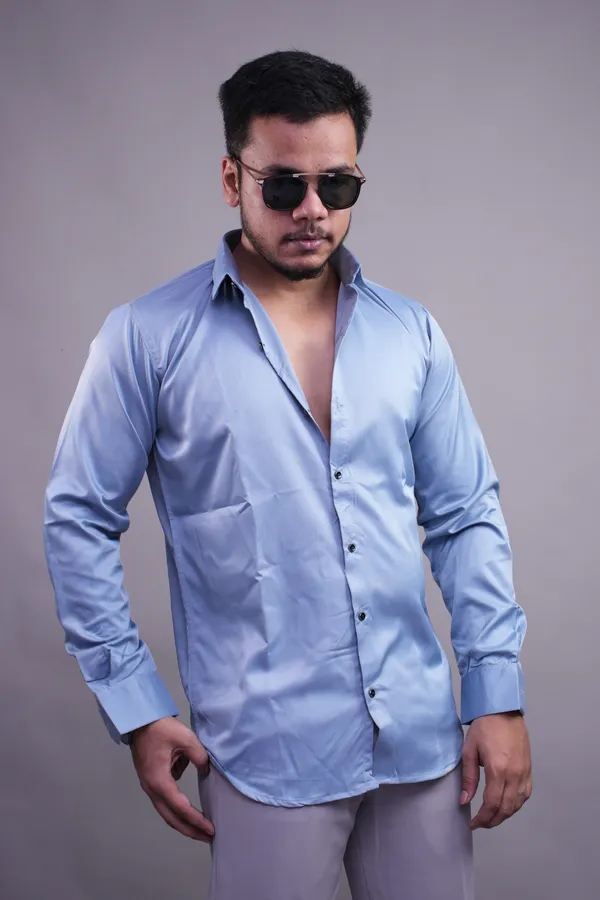 Cornflower_Mandarique_Linen_Blend_Shirt_For_Men