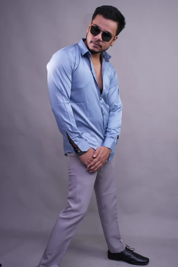 Cornflower_Mandarique_Linen_Blend_Shirt_For_Men