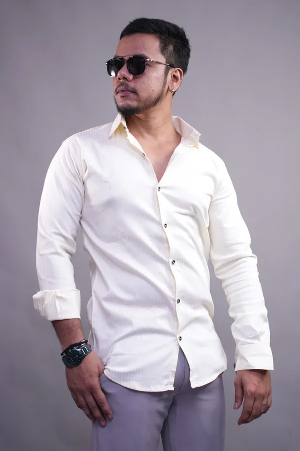 Yellow_Blonde_Striped_Shirt_For_Men