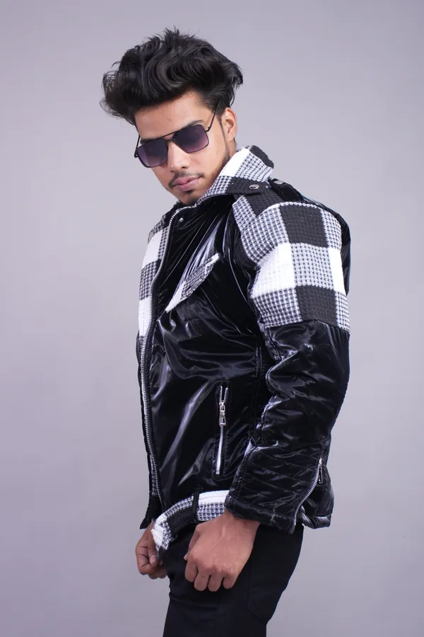 Black_Bold_Checkered_Black_Streetwear_Jacket_For_Men