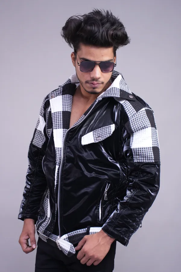 Black_Bold_Checkered_Black_Streetwear_Jacket_For_Men