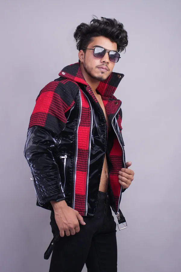 Black_And_Red_Checkered_Streetwear_Jacket_For_Men