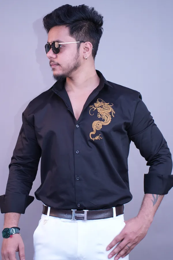 Black_Party_Wear_Dragon_Shirt_For_Men