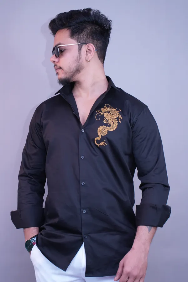 Black_Party_Wear_Dragon_Shirt_For_Men