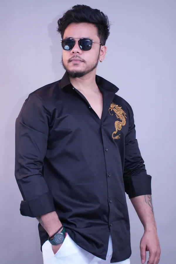 Black_Party_Wear_Dragon_Shirt_For_Men