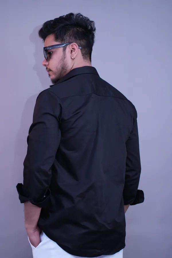 Ash_Black_Party_Wear_Butterfly_Shirt_For_Men