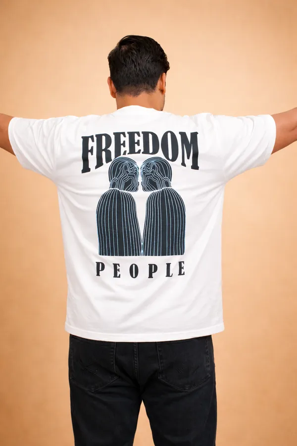 Bold_"FREEDOM_PEOPLE"_Graphic_Tee_-_White