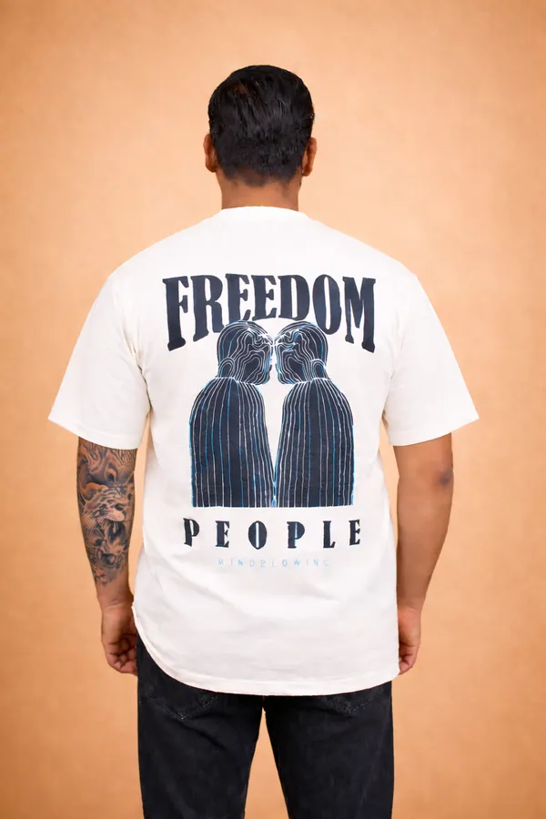 Bold_"FREEDOM_PEOPLE"_Graphic_Tee_-_White