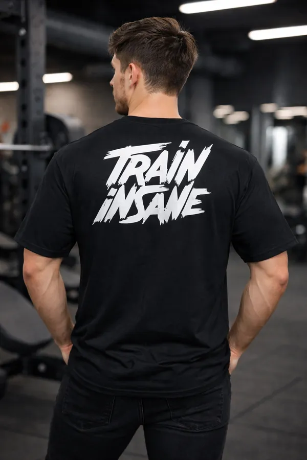 Train_Insane_Motivational_Gym_T-Shirt_–_Black