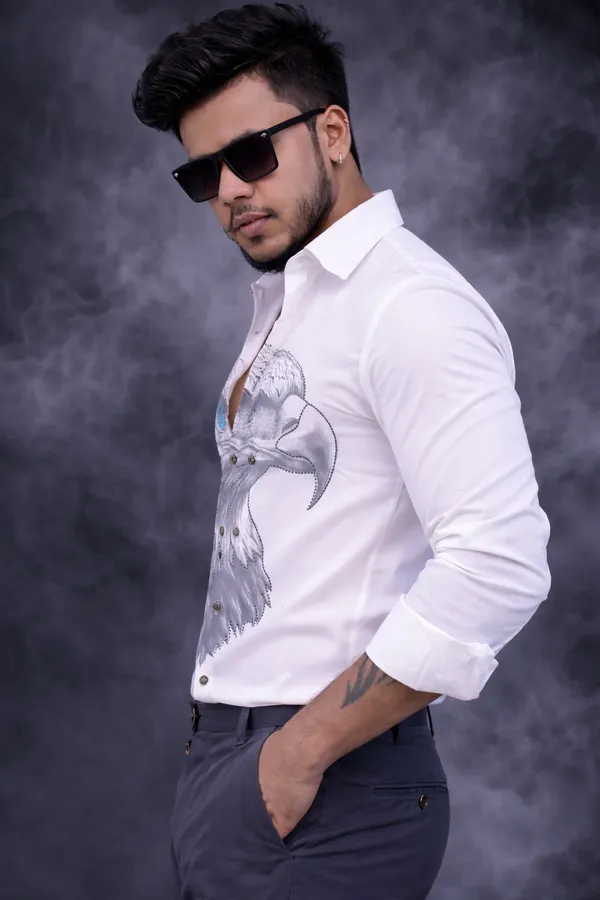 White_Eagle_Printed_Party_Shirt_Soar_For_Men