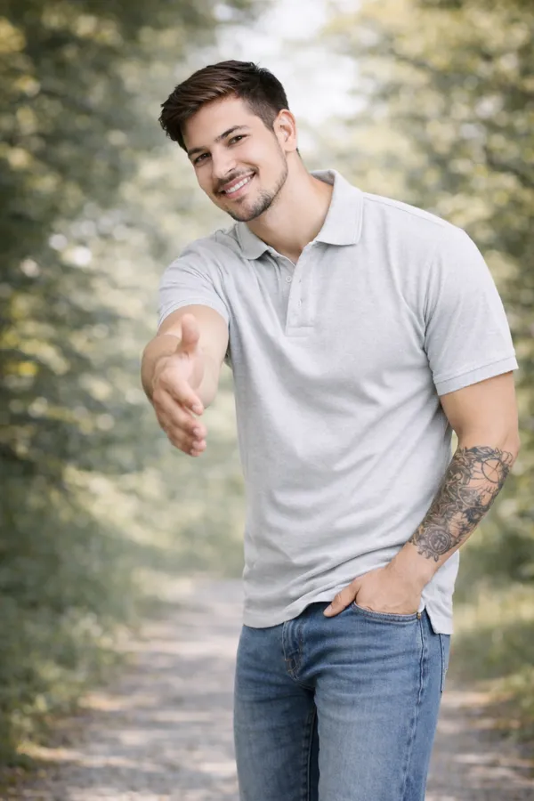 Men’s_Light_Grey_Polo_T-Shirt_–_Classic_Everyday_Smart_Casual_Wear