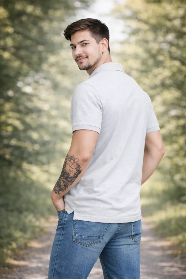 Men’s_Light_Grey_Polo_T-Shirt_–_Classic_Everyday_Smart_Casual_Wear