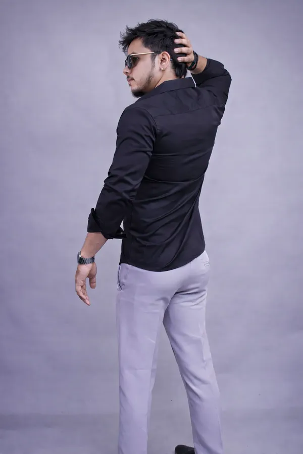 Black_Double_Pocket_Shirt_For_Men