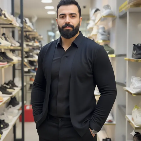 Acorn_Black_Men_Stylish_Korean_Mock_2_Piece_Shirt_with_Blazer