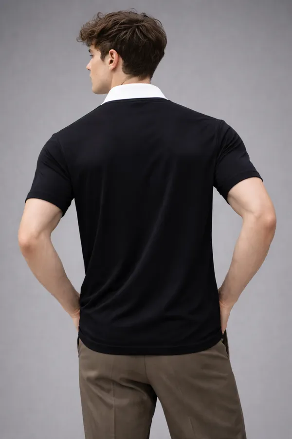 Acorn_Black_&_White_Korean_Stylish_Monolith_Panel_Polo