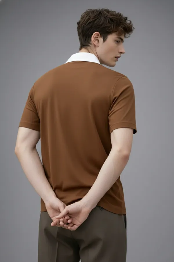 Acorn_Camel_&_White_Korean_Stylish_Monolith_Panel_Polo