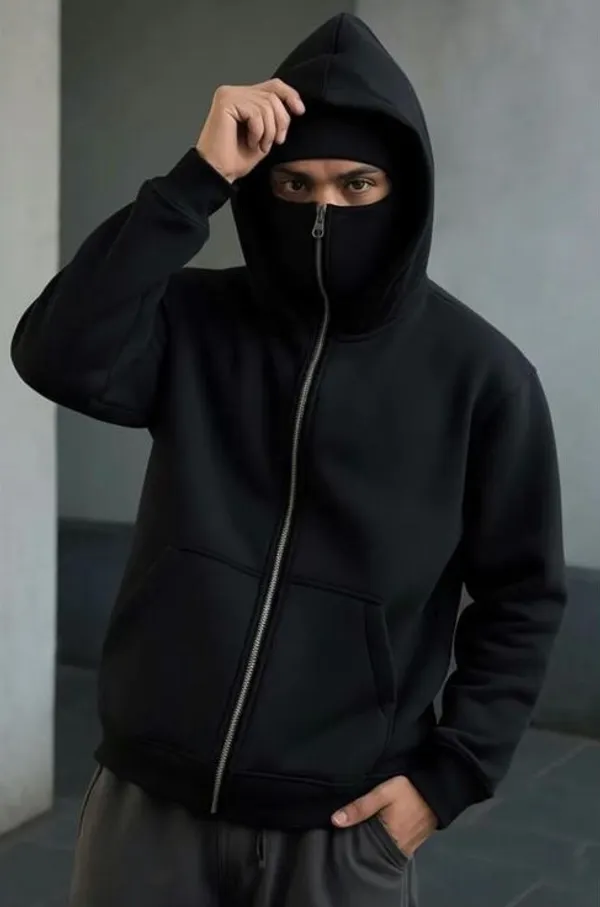 Acorn_Black_Covert_Korean_Light_Weight_Zip_Hoodie