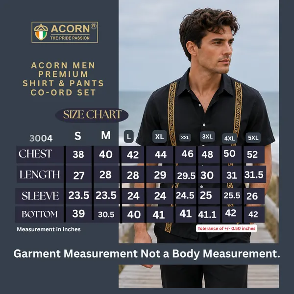 Acorn_Korean-Fit_Black_Men's_Breathable_Shirt_&_Pants_Set