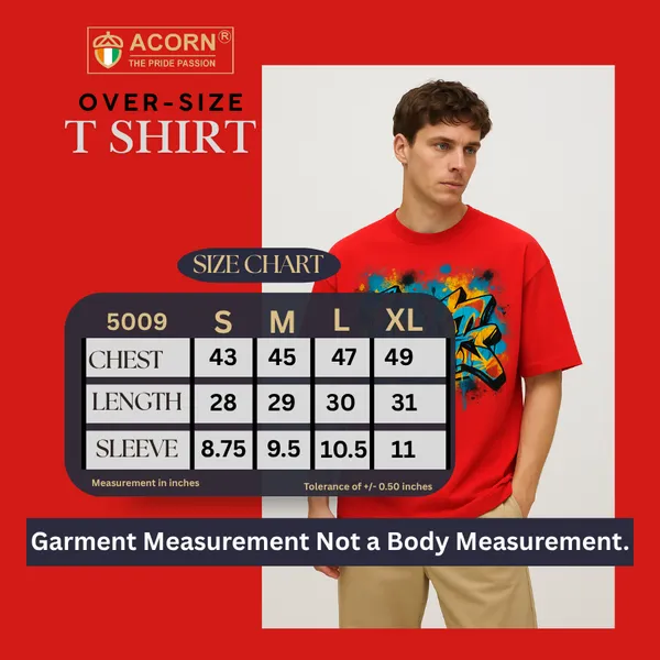 Acorn_Korean_Fire_Red_Graffiti_Love_Streetwear_Oversized_Unisex_Tee