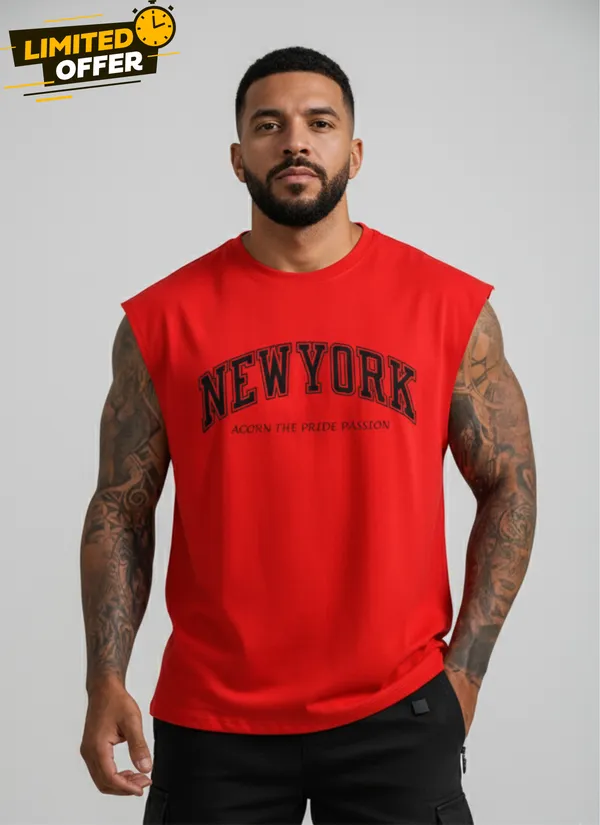 Acorn_Korean_Red_New_York_Sleeveless_Muscle_Unisex_Tee