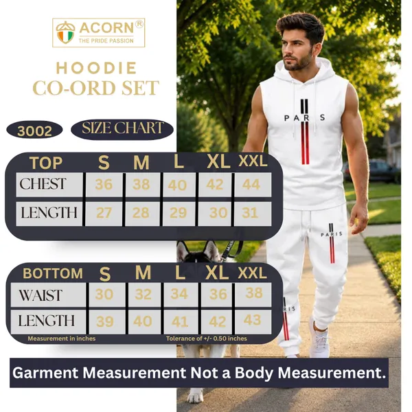Acorn_Men's_Korean_Sleeveless_Hoodie_and_Pants_Two-Piece_Sports_Set❤️