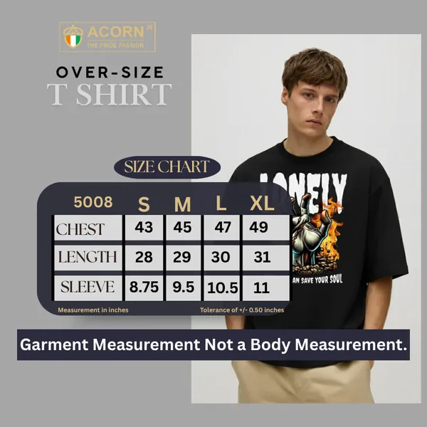 Acorn_Korean-Fit_Black_Lonely_Graphic_Oversized_Unisex_Tee