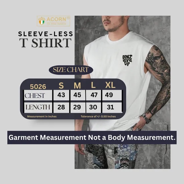 White_Dont_Give_Up_Graphic_Sleeveless_Unisex_Tee