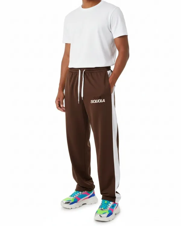 Brown_Men_Cream_Striped_Track_Pants