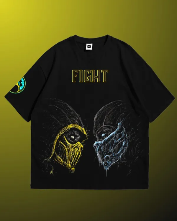 Black_Mortal_Kombat_Fight_French_Terry_Cotton_Tee