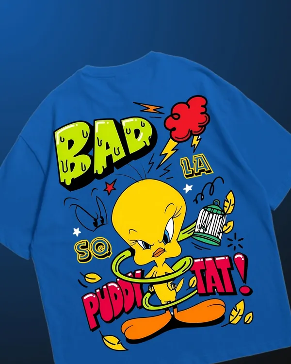Blue_Tweety_Looney_Tunes_French_Terry_Cotton_Tee