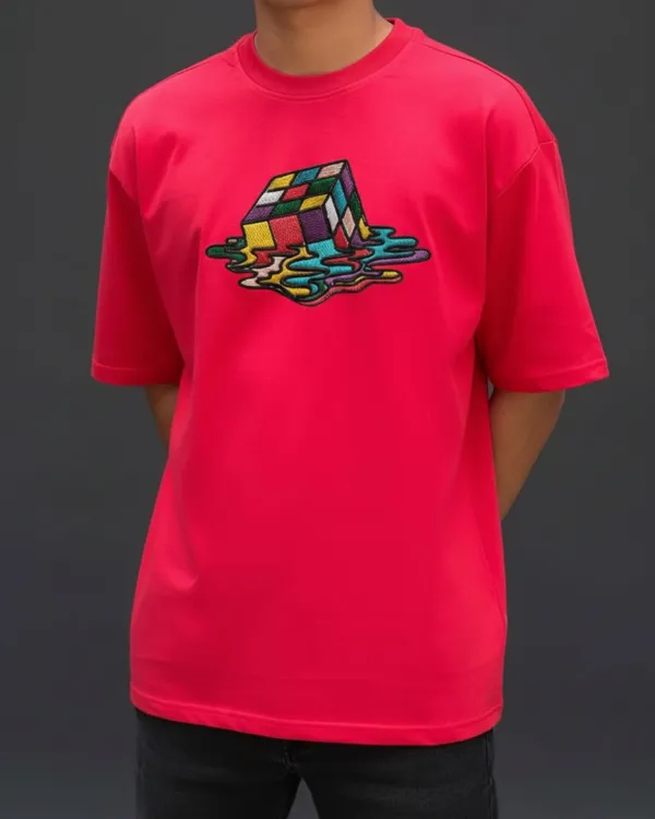 Rubik_Fluid_Embroidery_print_French_Terry_Cotton_Tee