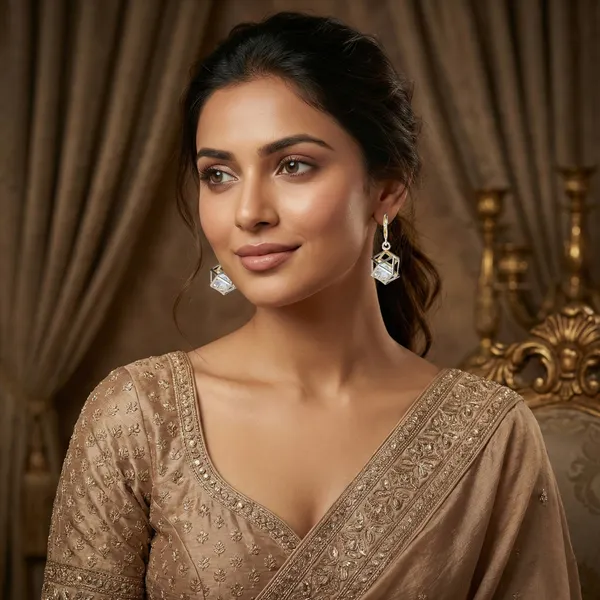 Golden_Brass_Earring_For_Women