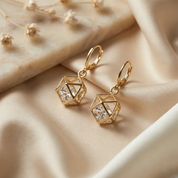 Golden_Brass_Earring_For_Women