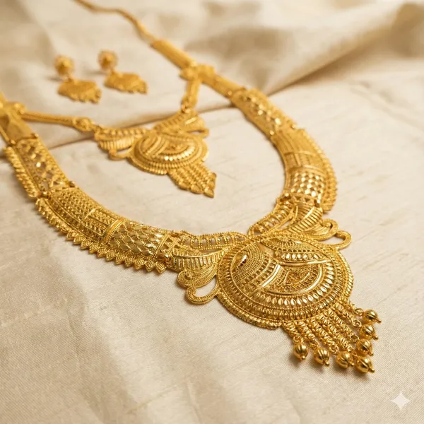 Golden_Brass_Necklace_with_Earring_For_Women