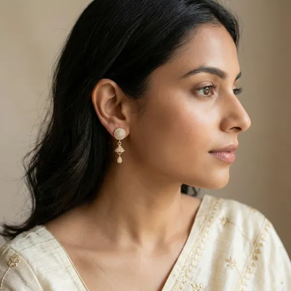 Golden_Brass_Earring_For_Women