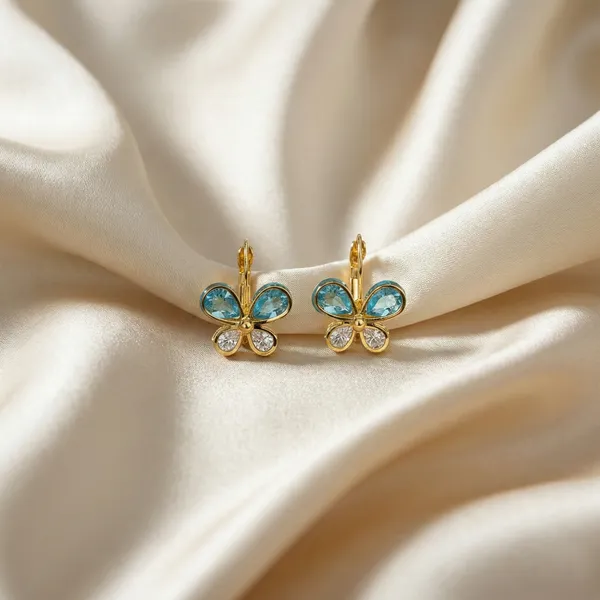 Sea_Green_Golden_Brass_Earring_For_Women