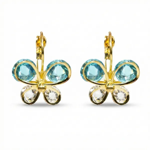 Sea_Green_Golden_Brass_Earring_For_Women