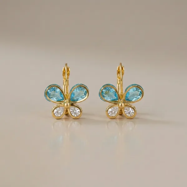 Sea_Green_Golden_Brass_Earring_For_Women