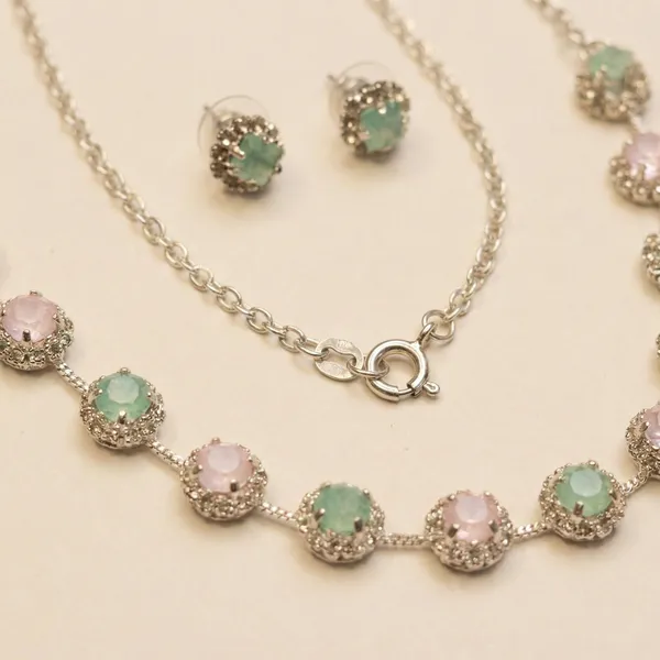Multi_Colour_Brass_Necklace_with_Earring_For_Women