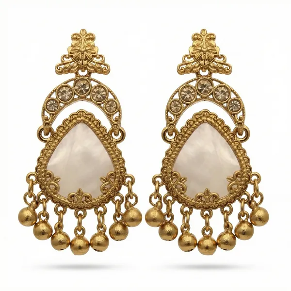Golden_Brass_Earring_For_Women