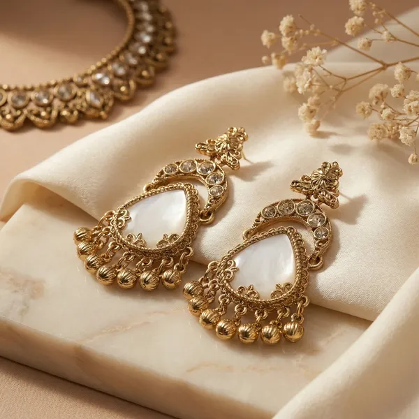 Golden_Brass_Earring_For_Women