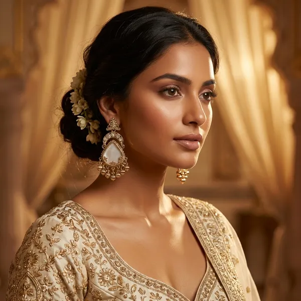 Golden_Brass_Earring_For_Women