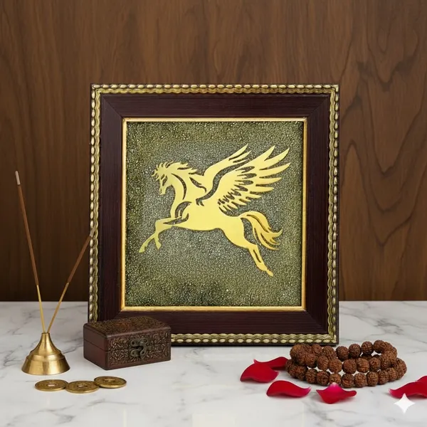 Pyrite_Gold_Pegasus_Framed_Wall_Art