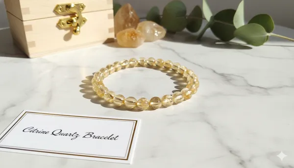 Yellow_Citrine_Quartz_Gemstone_Beaded_Bracelet