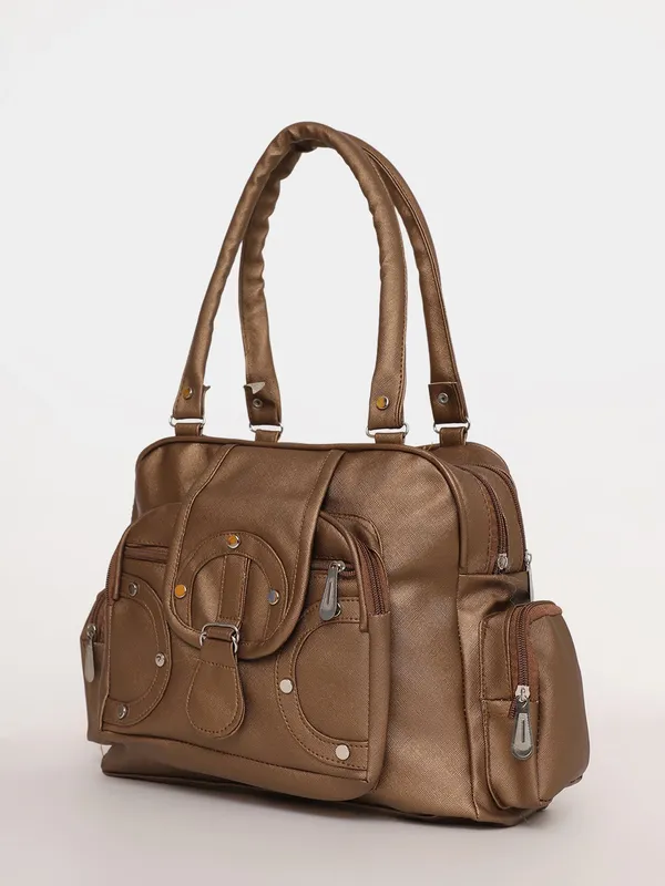 Brown_Stylish_Handbag_leather_look_Shoulder_Bag_With_Multiple_Compartments