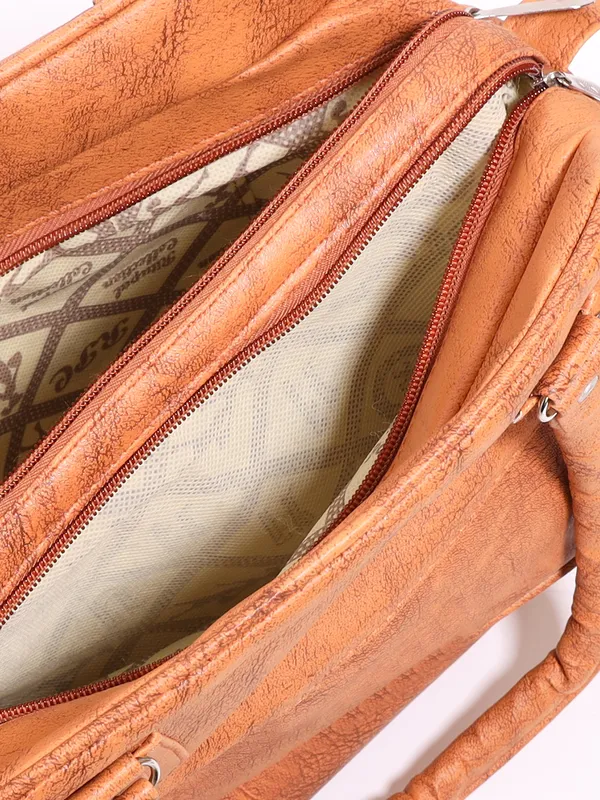 Brown_Textured_Handbag_With_Dual_Handles_&_Sling_Strap