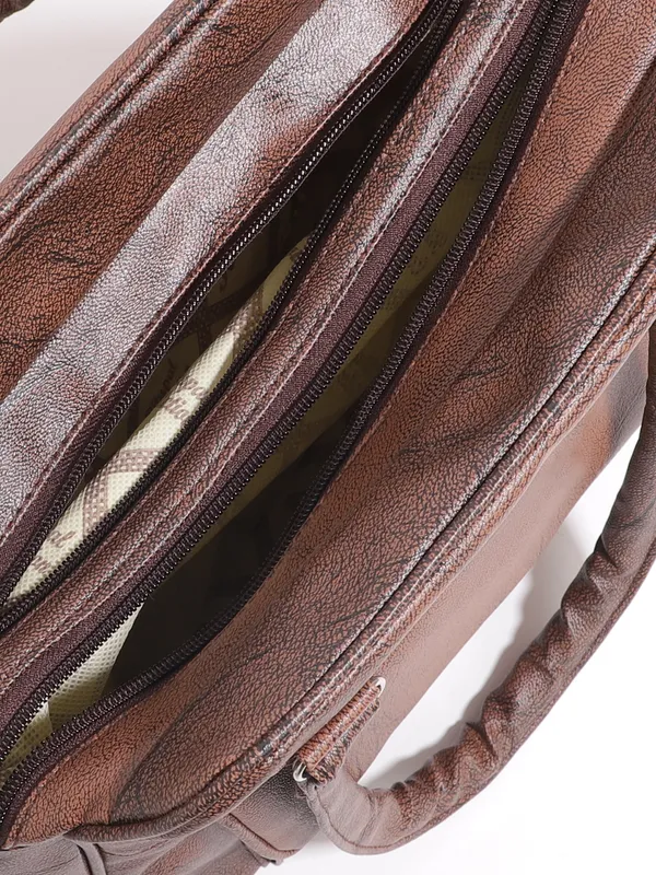 Dark_Brown_Textured_Handbag_With_Dual_Handles_&_Sling_Strap
