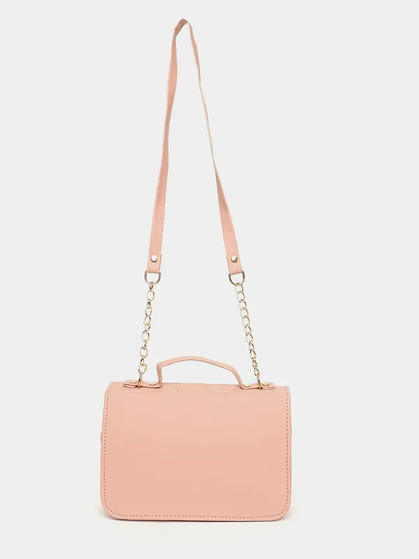 Pink_Quilted_Sling_Bag_With_Chain_Strap
