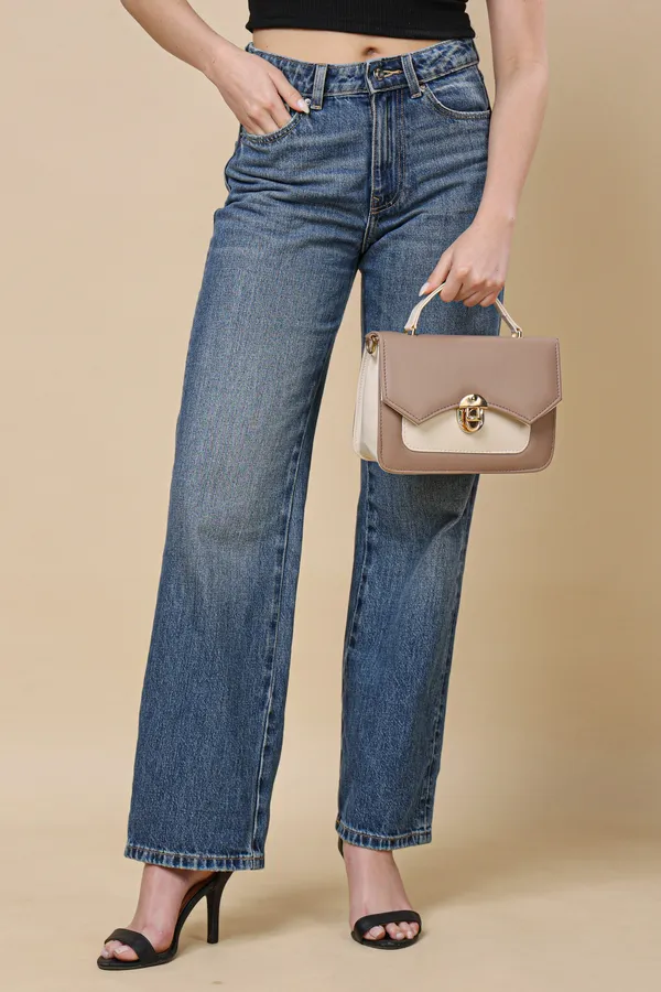 Elegant_Brown_&_Cream_Flap-Over_Shoulder_Bag_with_Gold-Tone_Hardware