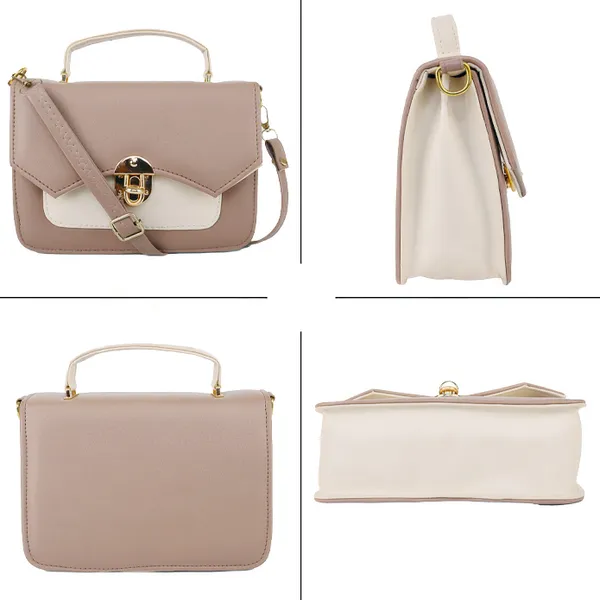 Elegant_Brown_&_Cream_Flap-Over_Shoulder_Bag_with_Gold-Tone_Hardware